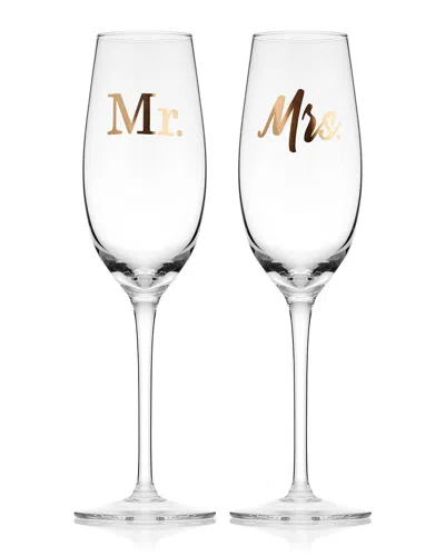 Mikasa Novelty 8oz Champagne Flutes In Transparent