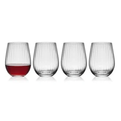 Mikasa Optic 18.5-oz Stemless Wine Glasses, Set Of 4 In Clear