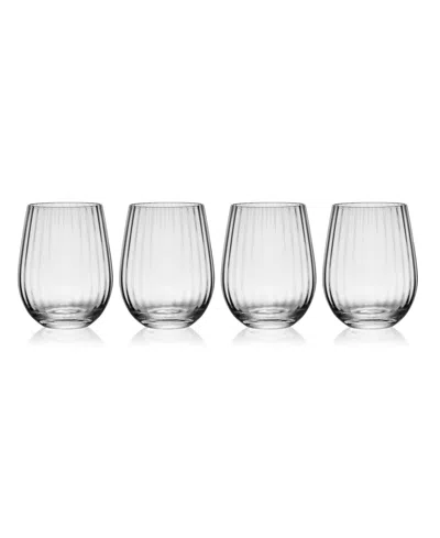 Mikasa Optic Stemless Wine Glasses, Set Of 4 In Transparent