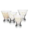 Mikasa Party 10 Ounce Stemless Martini Glass 4-piece Set In Clear