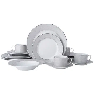Mikasa Percy Grey 20-piece Porcelain Dinnerware Set, Service For 4