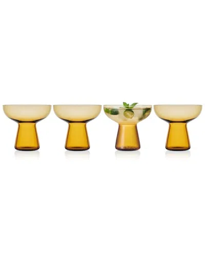 Mikasa Phoebe 18oz Margarita Glasses In Yellow