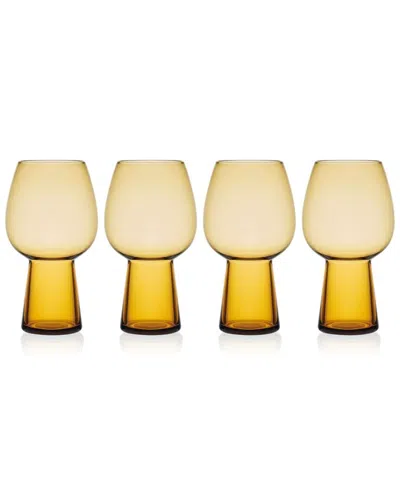 Mikasa Phoebe 19oz Beer Goblets In Yellow