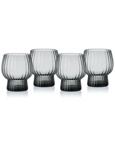 Mikasa Phoebe Optic Double Old Fashioned Glasses In Green