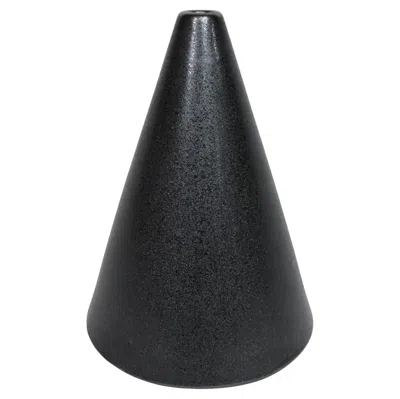 Pre-owned Mikasa Post Modern Victor Carranza Minimalist  Art Pottery Ceramic Cone Vase In Black