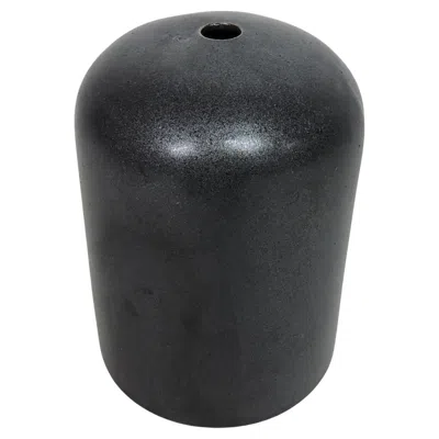 Pre-owned Mikasa Post Modern Victor Carranza Minimalist  Art Pottery Cylinder Ceramic Vase In Black