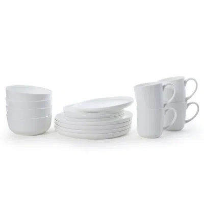 Mikasa Samantha 16-piece Lightweight Chip-resistant Bone China Dinnerware Set, Service For 4 In White