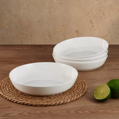 Mikasa Samantha 9 In. Bone China Pasta Bowls In White