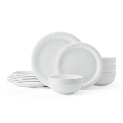 Mikasa Shay 12-piece Bone China Dinnerware Set, Service For 4 In White