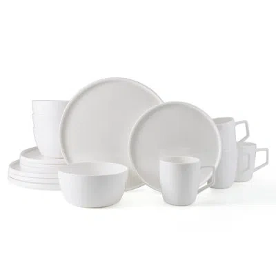 Mikasa Sloane 16-piece Lightweight Chip-resistant Bone China Dinnerware Set, Service For 4 In White