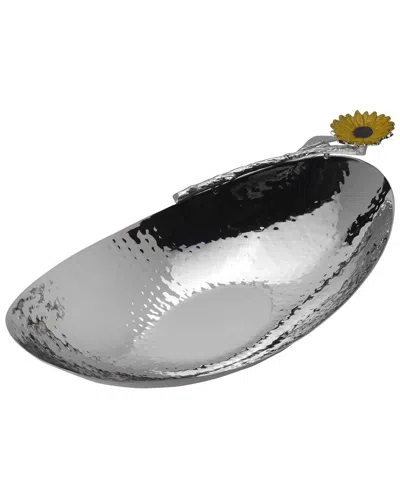 Mikasa Sunflower Stainless Steel Serving Bowl In Silver