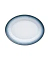 Mikasa Swirl 13.75" Oval Platter In Blue