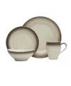 Mikasa Swirl 16 Piece Dinnerware Set, Service For 4 In Brown
