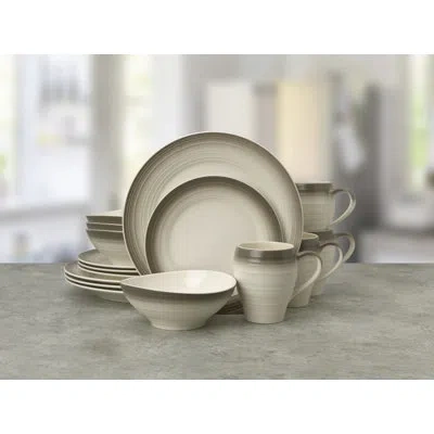 Mikasa Swirl 16-piece Dinnerware Set, Service For 4 In Ombre Mocha