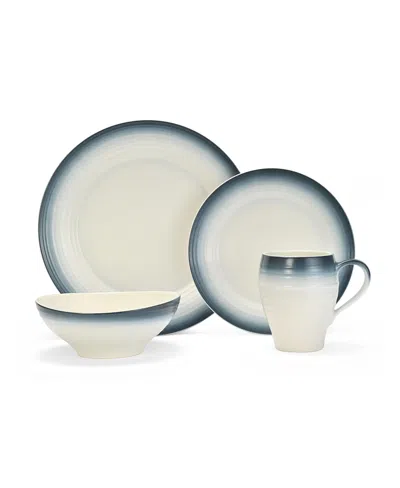Mikasa Swirl 4 Piece Place Setting In Blue