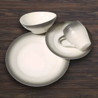 Mikasa Swirl 4-piece Place Setting, Service For 1 In Ombre Graphite