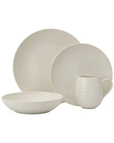 Mikasa Swirl Coupe 4pc Place Setting In Neutral