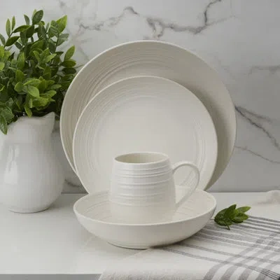 Mikasa Swirl Coupe 4-piece Place Setting, Service For 1 In White