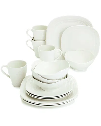 Mikasa Swirl Square 16pc Dinnerware Set In Neutral