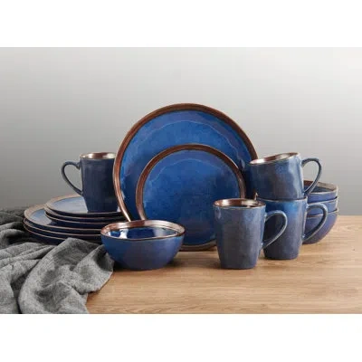 Mikasa Talia 16-piece Stoneware Dinnerware Set, Service For 4 In Blue