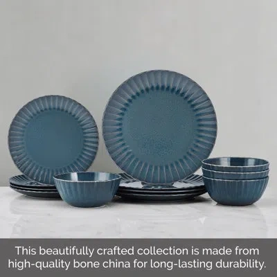 Mikasa Tayton 12-piece Dinnerware Set, Service For 4 In Blue