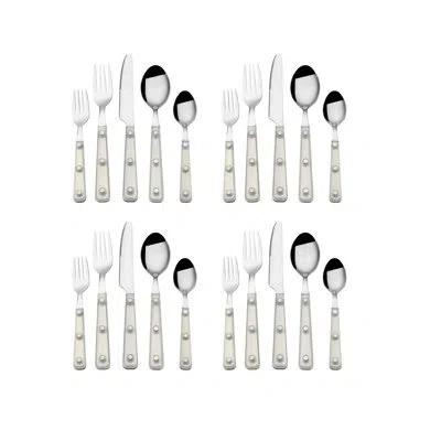 Mikasa Translucent 20-piece Stainless Steel Flatware Set, Service For 4 In Clear