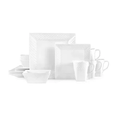 Mikasa Trellis 16-pc. Bone China Dinnerware Set In White
