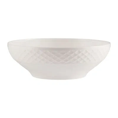 Mikasa Trellis 9in. Lightweight Chip-resistant Bone China Serving Bowl In White