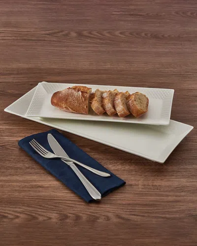 Mikasa Trellis Bread Tray, Set Of 2 In White