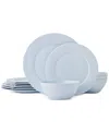 Mikasa Trellis Misty Blue 12 Pc. Dinnerware Set, Service For 4 In Misty Blue