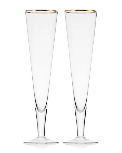 Mikasa Trumpet 8oz Champagne Flutes In Transparent