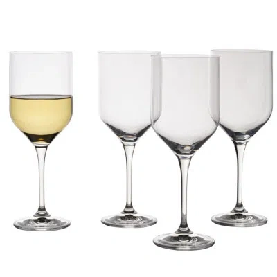 Mikasa Upton White Wine Glasses, Set Of 4, 17.5 Ounce In Clear