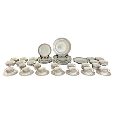 Pre-owned Mikasa Vintage  Intaglio Tracings Stoneware Dinnerware In Gray