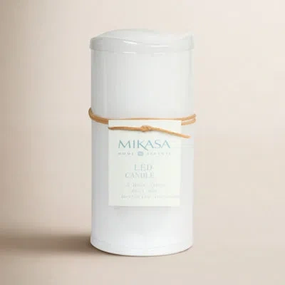 Mikasa Wavy Top Led Unscented Wavy Top Wax Led Candle In White