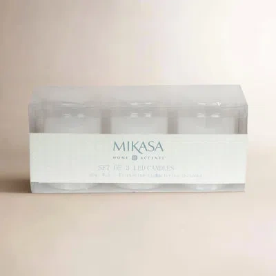 Mikasa Wavy Top Led Unscented Wavy Top Wax Led Candle In White