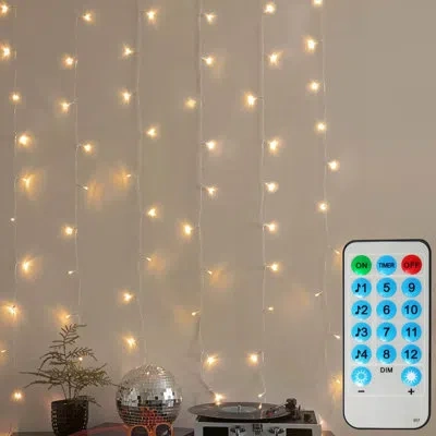 Mikasa White 200 Led String Light Curtain With 8 Lighting Effects And 4 Music Modes In Multi