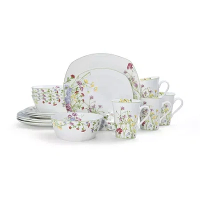 Mikasa Wild Flower 16-pc. Bone China Dinnerware Set In White