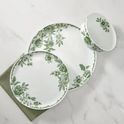 Mikasa Windsor Rose 12-piece Dinnerware Set, Service For 4 In Green
