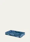 Mike & Ally Elan Small Tray, Blue In Blue/ Silver