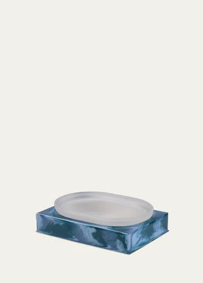 Mike & Ally Elan Square Soap Dish, Blue