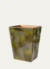 Mike & Ally Elan Wastebasket, Green In Green/ Gold