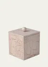 Mike & Ally Foret Square Container In Taupe/gold