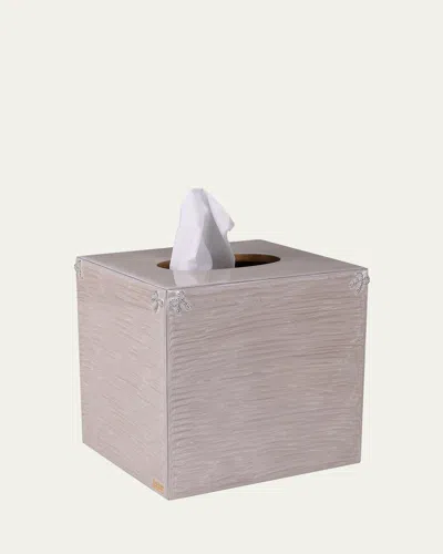 Mike & Ally Lola Pave Bows Boutique Tissue Box Cover In Moonglow/ Gold