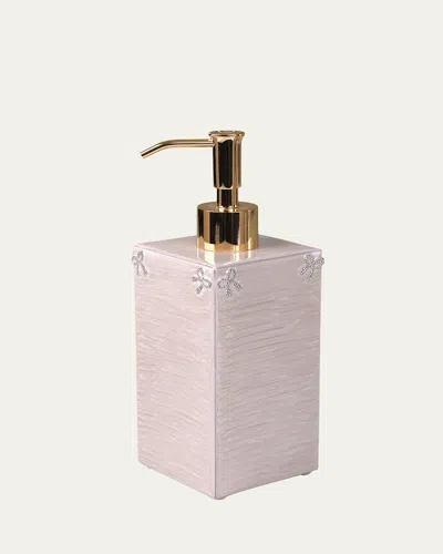 Mike & Ally Lola Pave Bows Box Pump Dispenser In Moonglow/ Gold