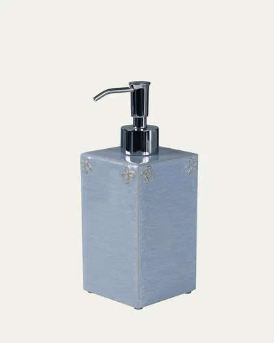 Mike & Ally Lola Pave Bows Box Pump Dispenser In Wintersky/ Silver