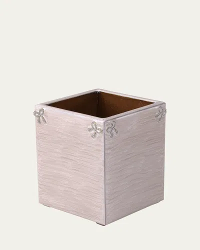 Mike & Ally Lola Pave Bows Makeup Brush Holder In Moonglow/ Gold