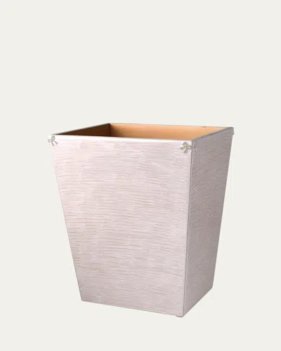 Mike & Ally Lola Pave Bows Straight Wastebasket + Liner In Moonglow/ Gold
