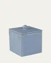 Mike & Ally Lola Pave Bows Tall Square Container In Wintersky/ Silver