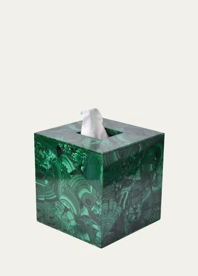 Mike & Ally Malachite Boutique Tissue Box Cover In Green
