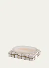 Mike & Ally Quatrro Square Soap Dish In Oatmeal/ Ecru/ Go